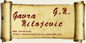 Gavra Milojević vizit kartica